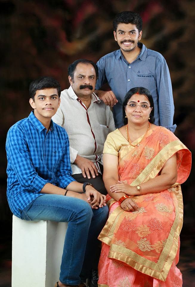 Chithra Sreekumar with family