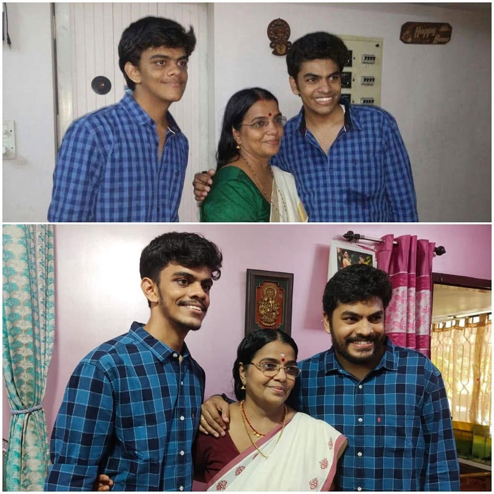 Chithra Sreekumar with family