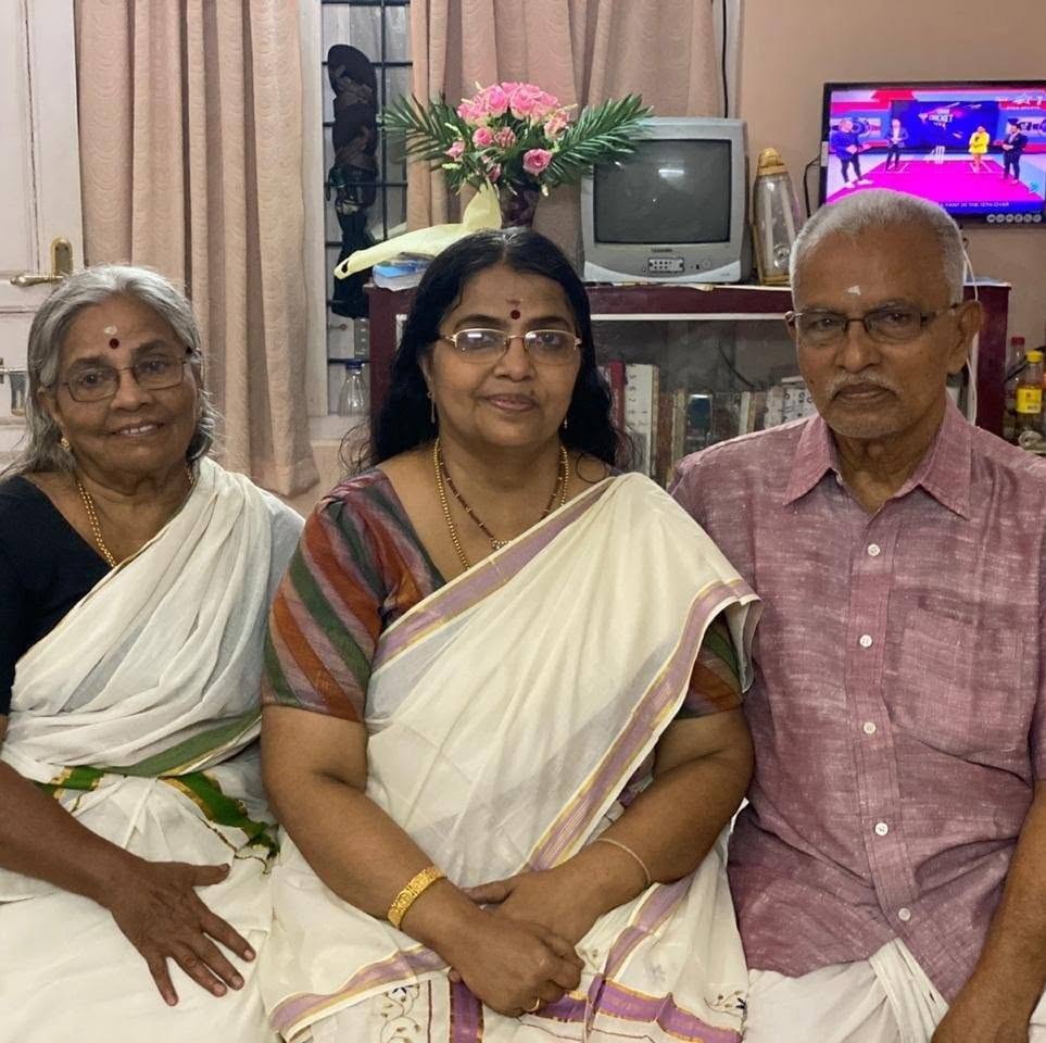 Chithra Sreekumar with family